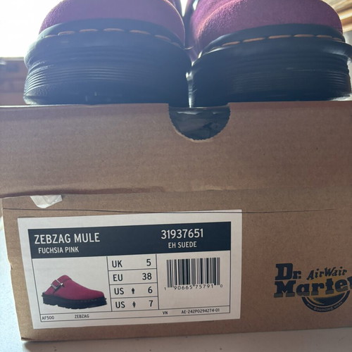 Dr. Martens Zebzag slippers new, pink, size 38