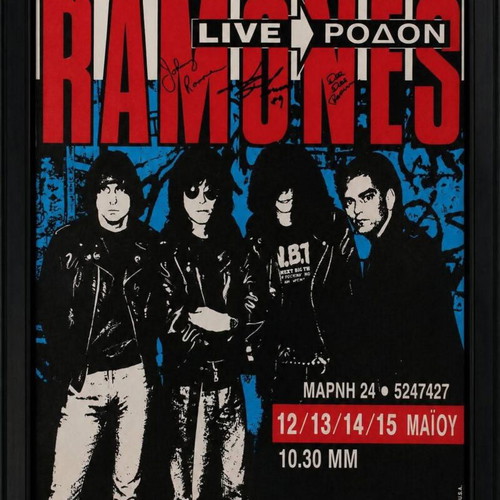 Ramones Live Rodon 1989 framed wall art 32×23cm