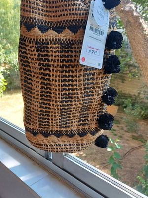 Zara raffia pouch