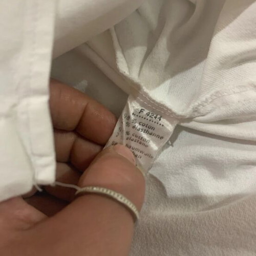 Lacoste shirt used, size L, white, with minor defect