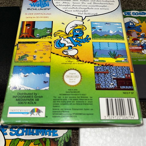 Nintendo NES game The Smurfs used with box and manuals