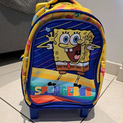 Spongebob Neon trolley bag for kindergarten GIM new