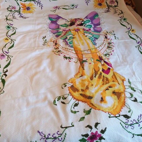 Handmade needlepoint large collectible like new 2.15x1.62 m
