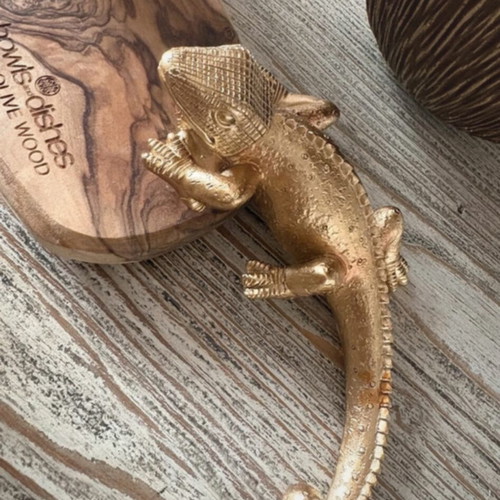Gouden Lizard gold hagedis decoration like new