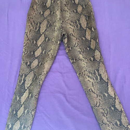 Zara fitted animal print pants like new