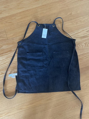 Zara Home denim feel apron, dark grey