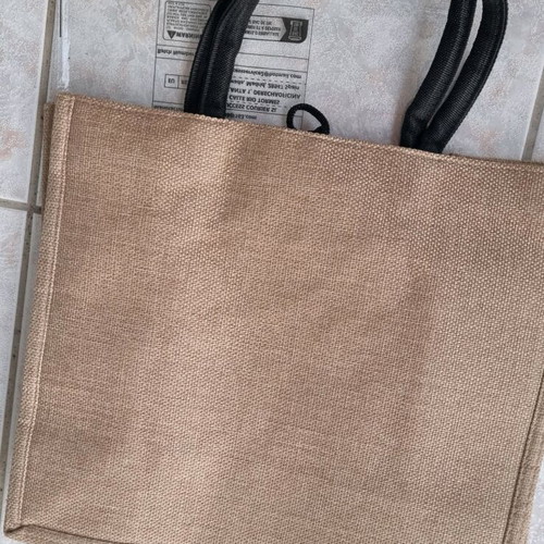 Handheld bag new with painting, beige