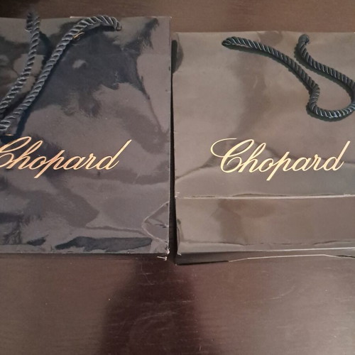 Chopard paper gift luxury bags, like new, pack of 2 dark blue-black