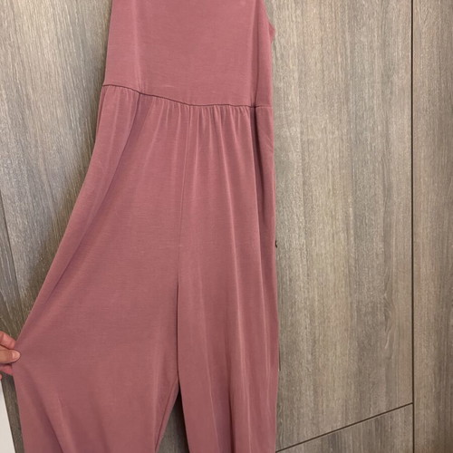 Funky Buddha jumpsuit used, cotton, sapio milo color, side slits to knee, size S