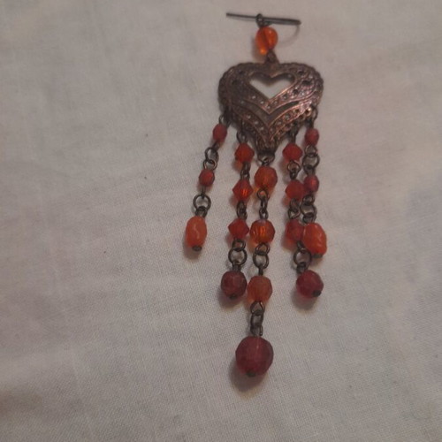 Single earring matching bracelet