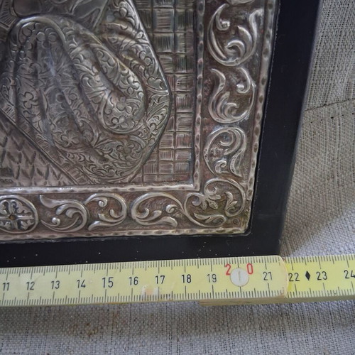 Silver icon of Saint Nicholas 950, like new, 28×22cm