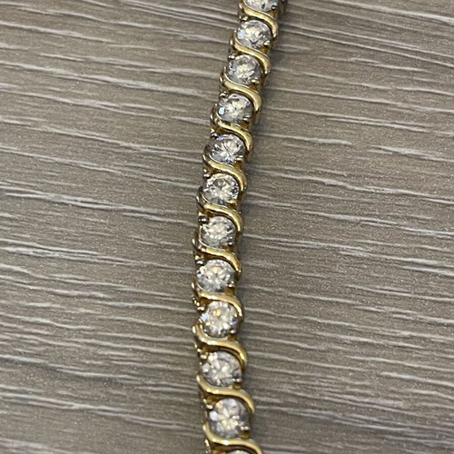 Riviera bracelet silver 925 gold plated, used, 19 cm