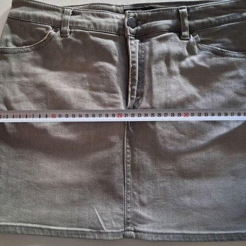 H&M grey-white short denim skirt, size 38