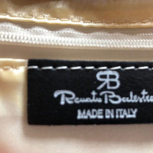 Leather bag Renato Balestra like new, beige pink handbag