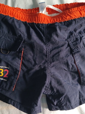 Athens 2004 Olympic Collectible Shorts used, children's size 6, navy with orange