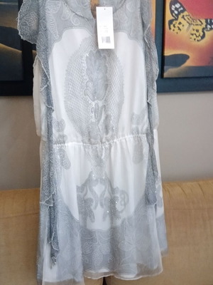 K.Derhy dress new, airy, black and white, size L/XL