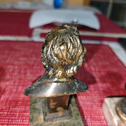 Vintage bronze busts set of 4 used decorative figurines