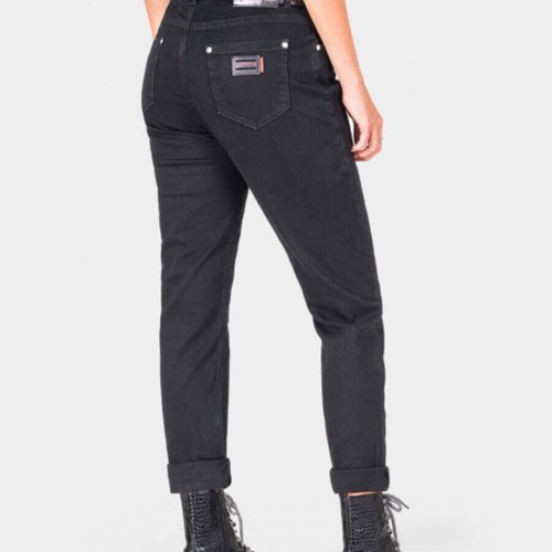 Estero Ragazza boyfriend women's jeans, graphite black denim