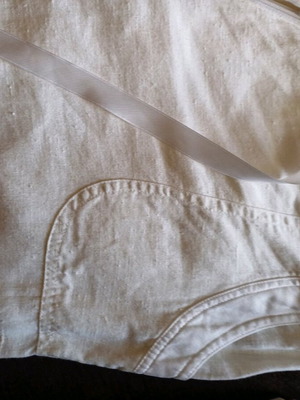 Linen pants Gianni Rodini white with satin details