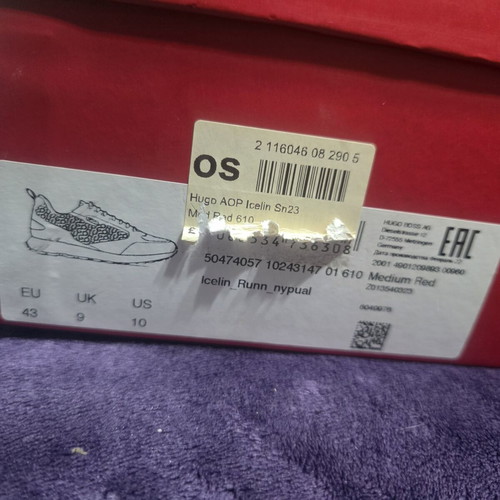 Hugo Boss sneakers size 43, red