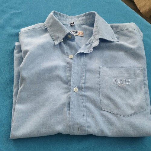Sam 0-13 boys blue dress shirt like new, size 8