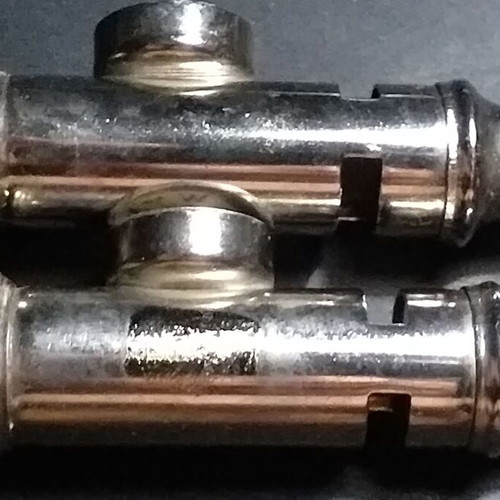 Collectible whistles-compasses used, set of 2, nickel-plated