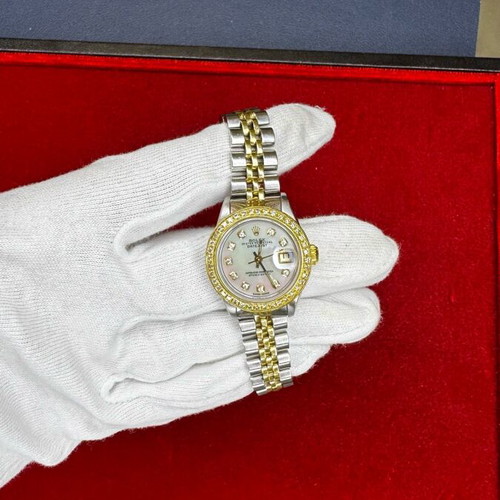 Rolex Datejust 26mm with diamond dial and bezel like new