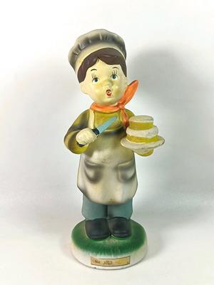Vintage ceramic cook decoration used, 21.5 cm, Japanese