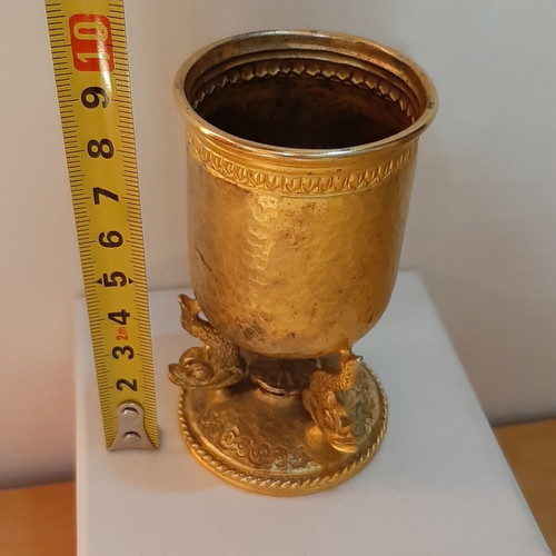 Silver 925 'Kosmima' cup by Zolotas used, decorative vintage piece