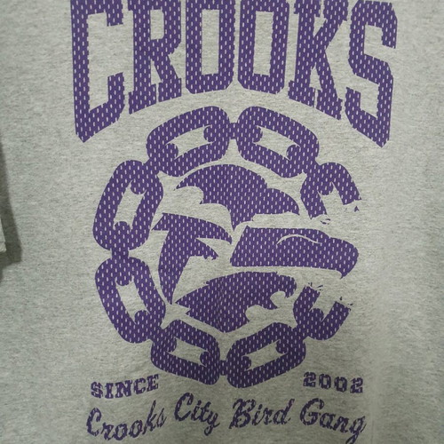 Crooks & Castles short-sleeve shirt size XL like new, gray and purple