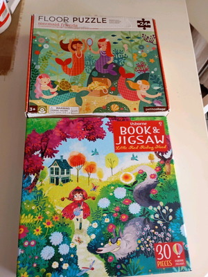 Set of 2 puzzles used, floor and tabletop games