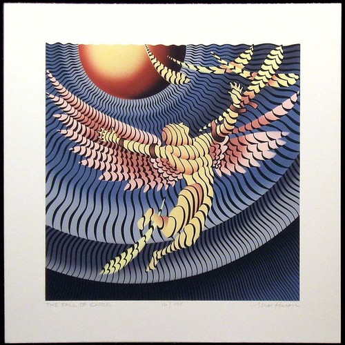John Martineau The Fall of Icarus signed serigraph print