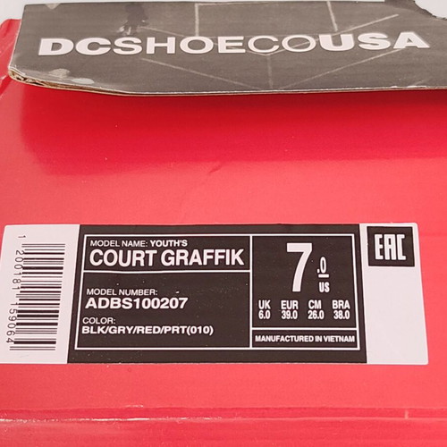 DC Court Graffik Sneakers Multi black size 39 new