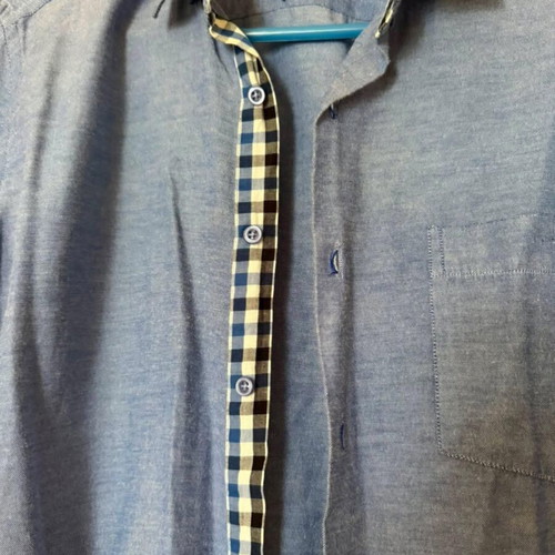 Glou Men's Casual Shirt with Checked Details Size M like new