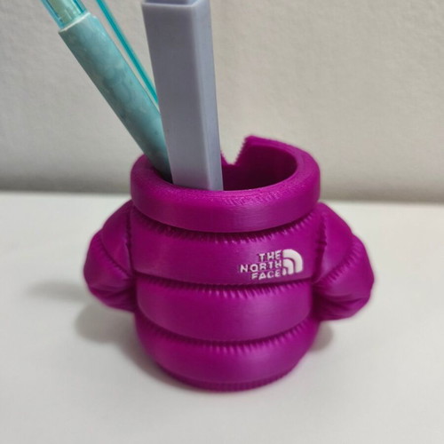 The North Face pencil holder new, 3D printed from PLA plastic