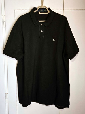 Polo Ralph Lauren ανδρική μπλούζα πόλο σε μαύρο, μέγεθος XXL