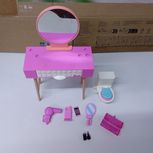 Barbie furniture and beauty accessories set like new