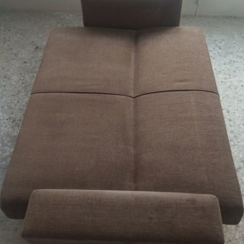 Sofa beds set of 2, three-seater and two-seater with storage, like new, light brown