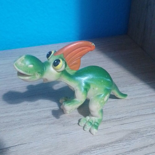 Dinosaur Figures set of 3 used, vintage style plastic rubber