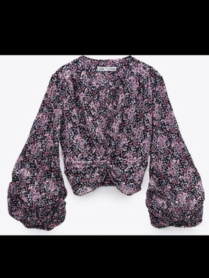 Zara printed top S like new, multicolor