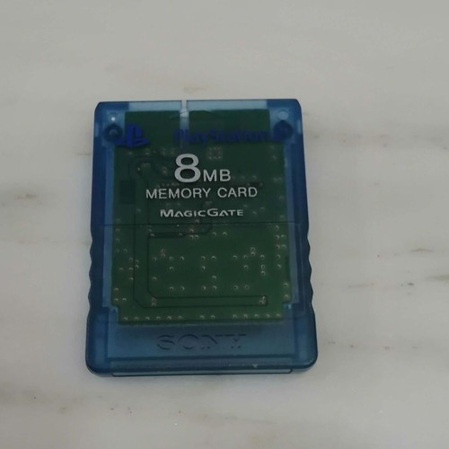Sony PlayStation 2 Memory Card, genuine, translucent blue (Island Blue)