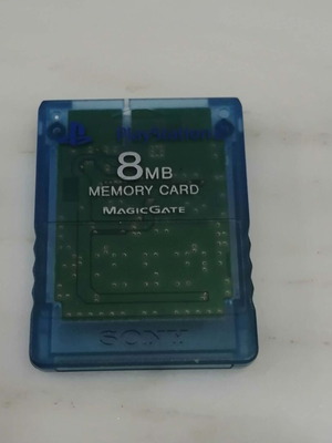 Sony PlayStation 2 Memory Card, genuine, translucent blue (Island Blue)