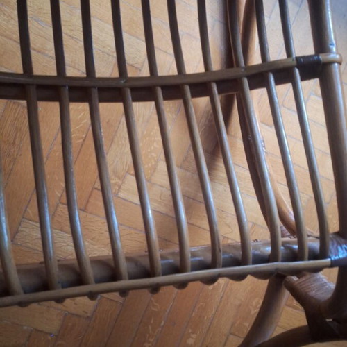 Vintage bamboo rattan rocking chair Boxo luxury like new