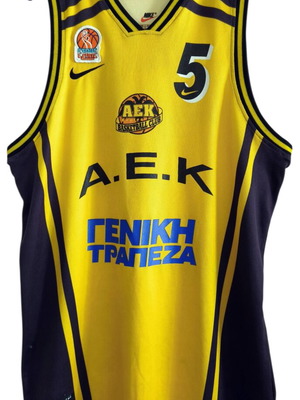Matchworn Nike basketball jersey Angelos Koronios AEK 2000-2001 like new
