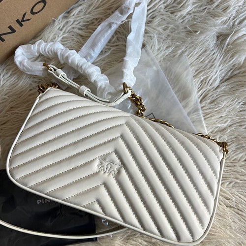 Pinko Crossbody Bag New White Beige