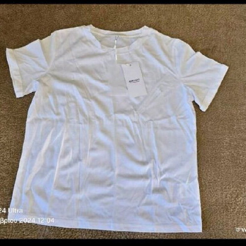 Women's summer blouse size Medium, 82% cotton, new, white