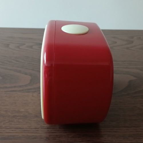 Kikkerland Retro Table Clock Alarm Red vintage style like new