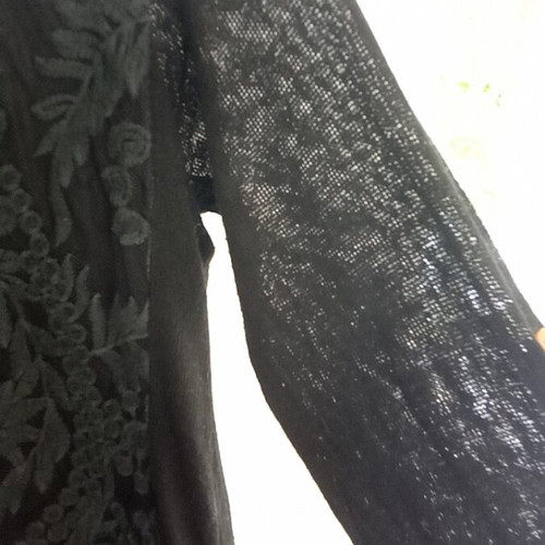 Black knit dress with lace front, like new, sizes M-L