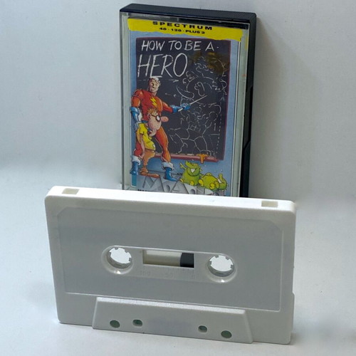 How to Be a Hero 1987 Spectrum ZX Tape Cassette used, complete with manual