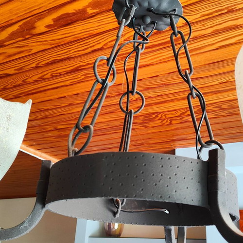 Vintage ceiling lights used, pack of 2, wrought steel